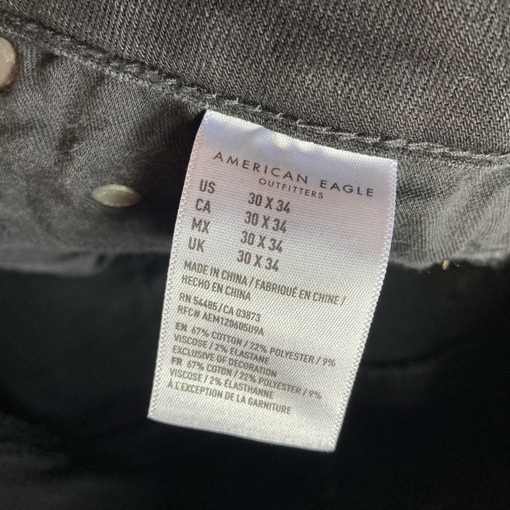 30x34 AE black jeans flex fit XT